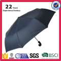 Fermeture automatique de parapluie automatique noir promotionnel de pluie de pongé avec la conception adaptée aux besoins du client